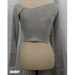 Pull gris croisé