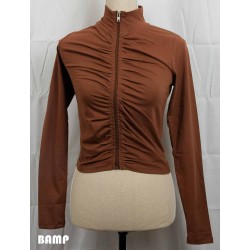 GILET MARRON MANCHES LONGUES JENNYFER