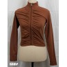 GILET MARRON MANCHES LONGUES JENNYFER