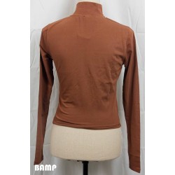 GILET MARRON MANCHES LONGUES JENNYFER