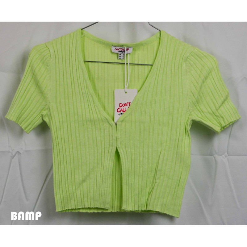 GILET VERT CLAIR MANCHES COURTES JENNYFER