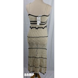 ROBE MIDI BLANC CASSE , neuve avec etiquette