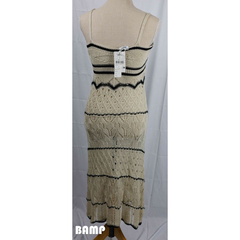 ROBE MIDI BLANC CASSE , neuve avec etiquette