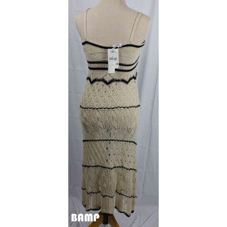 ROBE MIDI BLANC CASSE , neuve avec etiquette