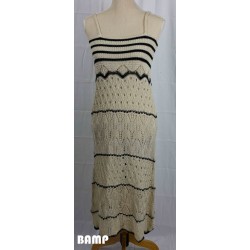 ROBE MIDI BLANC CASSE , neuve avec etiquette