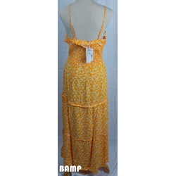 ROBE LONGUE ECRU ORANGE