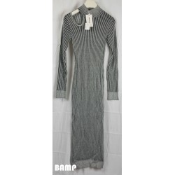 ROBE DROITE GRISE MANCHES LONGUES
