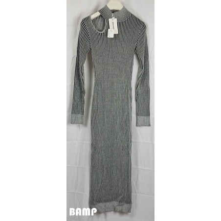 ROBE DROITE GRISE MANCHES LONGUES