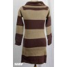 ROBE PULL  RAYEE MARRON ET BEIGE