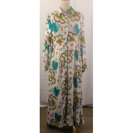 Robe longue motif fleuri