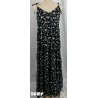 ROBE LONGUE NOIRE ET MOTIF BLANC