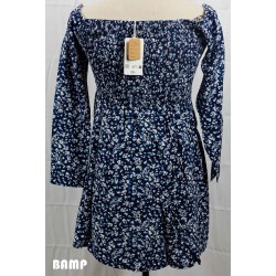 ROBE PATINEUSE MANCHES LONGUES BLEUE TAILLE  XS