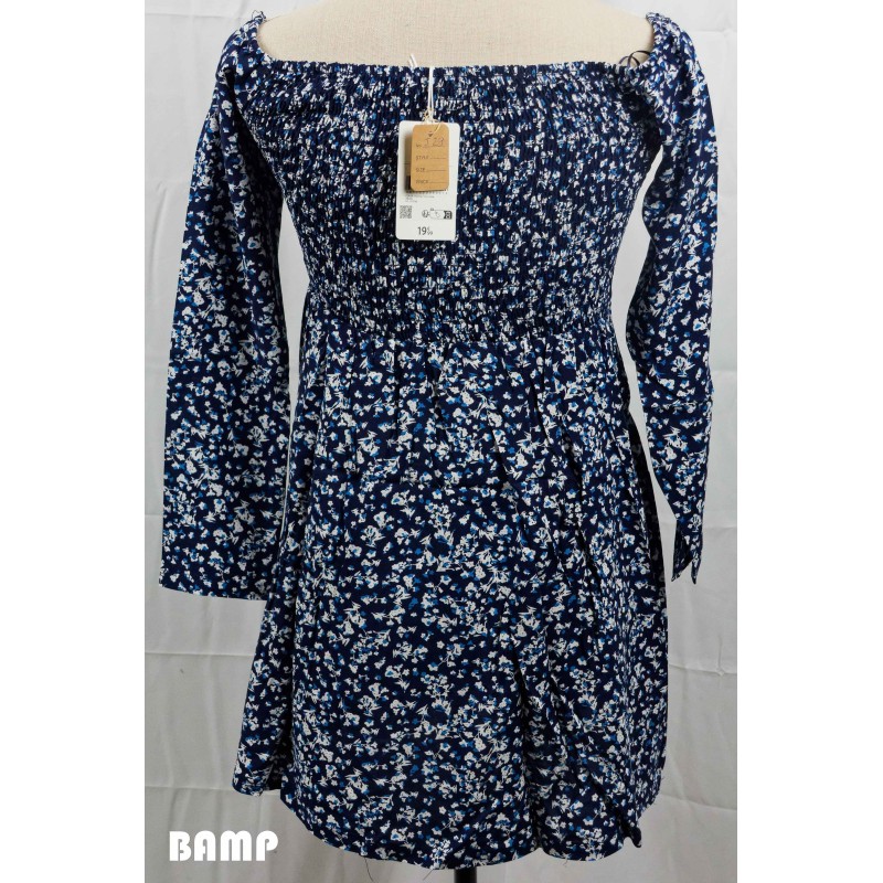 ROBE PATINEUSE MANCHES LONGUES BLEUE TAILLE  XS