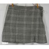 jupe grise rayée coton