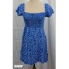 ROBE BLEUE MOTIF FLEURIE