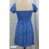 ROBE BLEUE MOTIF FLEURIE