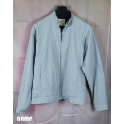 BLOUSON GRIS BLANC AVEC FERMETURE ECLAIRE MARQUE LONDON FOG FABRICATION AUX US