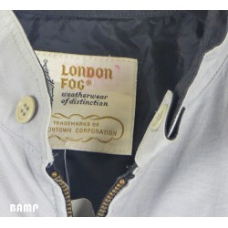 BLOUSON GRIS BLANC AVEC FERMETURE ECLAIRE MARQUE LONDON FOG FABRICATION AUX US